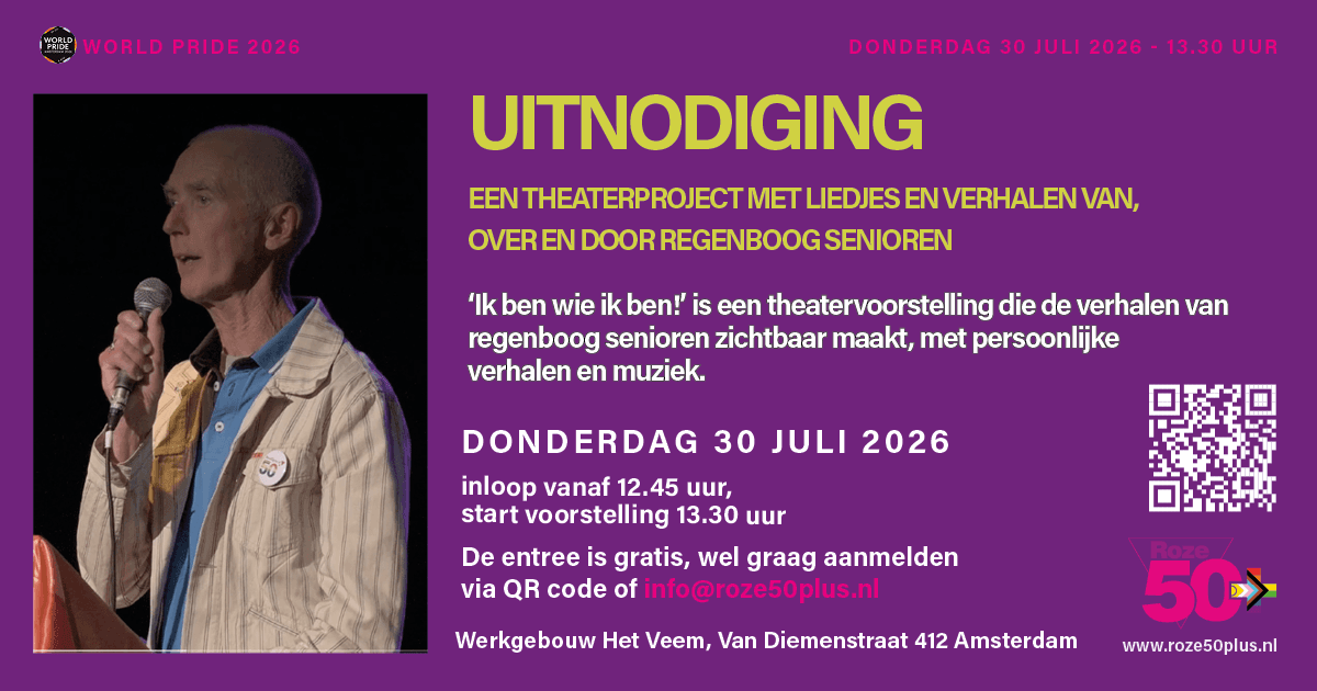 Ik ben wie ik ben world pride 2026 versie deelnemers
