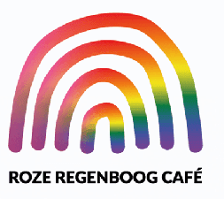 Roze regenboog cafe